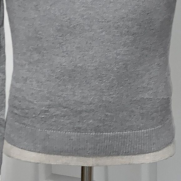 360 Garage | Women’s Grey Gray White Crewneck Knit ‘MUSIC’ Pullover Sweater XS - Picture 7 of 9